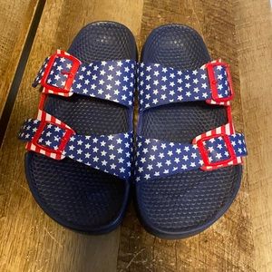 Birkenstock 37 red, white, & blue
